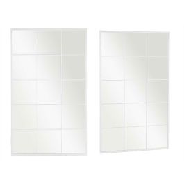 Espejo de pared Blanco Metal Cristal Ventana 90 x 150 x 2 cm