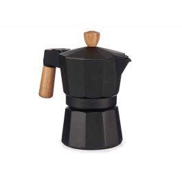 Cafetera Kinvara Aluminio 3 Tazas Negra con Asa de Madera 8.5x15.7x14 cm (12 Unidades) Precio: 135.49999991. SKU: S3609146