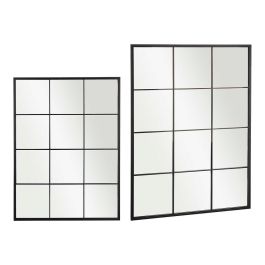 Espejo de pared Cristal Negro Metal (90 x 2 x 120 cm) Espejo de pared Cristal Negro Metal (90 x 2 x 120 cm)