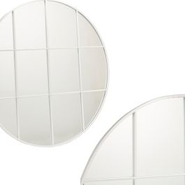Espejo de pared Redondo Metal Blanco (100 x 2,5 x 100 cm)