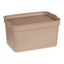 Caja Plastico Con Tapa 2,3L Beige Kipit 13X11CM (24 Unidades) Precio: 39.79000058. SKU: S3610498