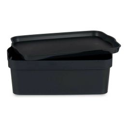 Caja Plastico Con Tapa 6L Antracita Kipit 21X11CM (12 Unidades) Caja Plastico Con Tapa 6L Antracita Kipit 21X11CM (12 Unidades)