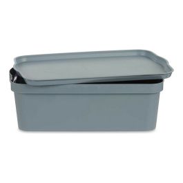 Caja Plastico Con Tapa 14L Gris Kipit 29X14CM (12 Unidades) Precio: 73.50000042. SKU: S3610396