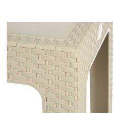 Mesa de Plástico Rattan Cuadrada Kipit 47x42.5x47 cm - Crema (4 Unidades) Mesa de Plástico Rattan Cuadrada Kipit 47x42.5x47 cm - Crema (4 Unidades)