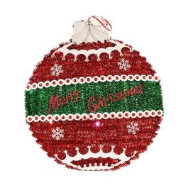 Bola de Navidad Luz LED 40 x 4 x 40 cm 40 x 5,5 x 40 cm Rojo Plateado Blanco Plástico Polipropileno Precio: 7.95000008. SKU: B1634HHSX4