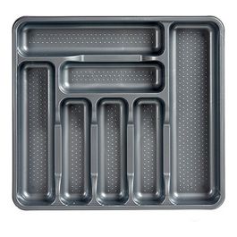 Cubertero Plastico 7 Departamentos Gris Kinvara 42X5CM (15 Unidades) Precio: 45.50000026. SKU: S3606385
