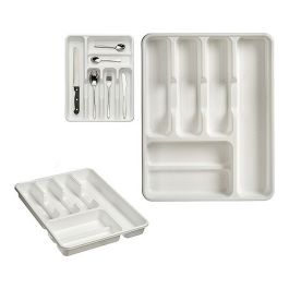 Organizador para Cubiertos Plástico Blanco (30 x 4,5 x 38 cm) Organizador para Cubiertos Plástico Blanco (30 x 4,5 x 38 cm)