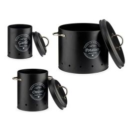 Set de 3 Botes Negro Metal