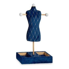 Maniqui Portajoyas Terciopelo Azul Dec Rombos Giftdecor 12X40CM (6 Unidades) Precio: 102.50000024. SKU: S3608799