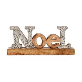 Figura Decorativa Noel Purpurina 6,5 x 10 x 25 cm Plateado Madera Precio: 8.94999974. SKU: S3611882