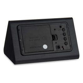 Reloj Digital de Sobremesa Negro PVC Madera MDF (11,7 x 7,5 x 8 cm)