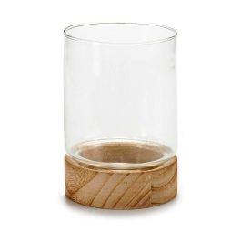 Portavelas Cristal Base Madera Red Med Giftdecor 11X16CM (12 Unidades) Precio: 79.98999998. SKU: S3608661