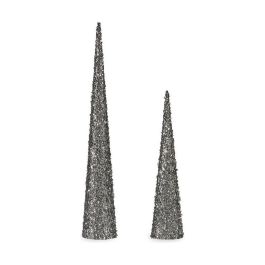 Set 2 Conos Navideños con Lentejuelas Plata Krist+ 9.5x60x9.5 cm (4 Unidades) Precio: 49.58999991. SKU: B1JFF366XC