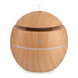 Humidificador Difusor de Aromas con LED Multicolor Marrón Plástico (130 ml) (10 x 10 x 10 cm)