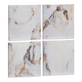 Lienzo 4 Piezas Marmol Blanco 35X35Cm Giftdecor (6 Unidades) Precio: 58.79000017. SKU: S3608709