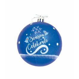 Bola de Navidad Frozen Memories 6 Unidades Azul Blanco Plástico (Ø 8 cm)