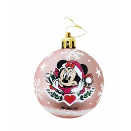 Bola de Navidad Minnie Mouse Lucky 6 Unidades Rosa Plástico (Ø 8 cm)