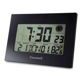 Reloj de Pared con Termómetro Timemark Negro (24 x 17 x 2 cm) Precio: 20.9500005. SKU: S6502865