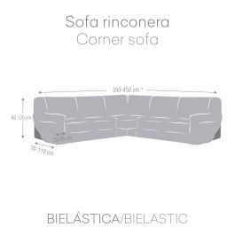 Funda para Sofá Eysa JAZ Blanco 110 x 120 x 450 cm