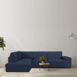 Funda para chaise longue de brazo largo izquierdo Eysa ROC Azul 110 x 120 x 500 cm