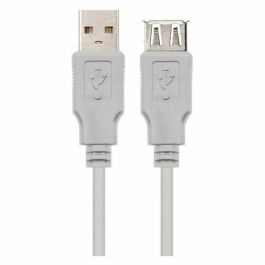 Cable Alargador USB 2.0 Nanocable 10.01.203/ USB Macho - USB Hembra/ 1.8m/ Beige