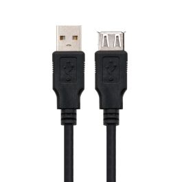 Cable Alargador USB 2.0 Nanocable 10.01.0202/ USB Macho - USB Hembra/ 1m/ Beige