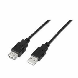 Cable alargador NANOCABLE 10.01.0203-BK 1,8 m USB Hembra Macho Negro