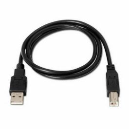 Cable USB 2.0 Impresora Nanocable 10.01.0103-BK/ USB Tipo-B Macho - USB Macho/ 1.8m/ Negro