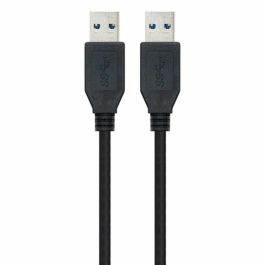 Cable USB 3.0 A a USB A NANOCABLE 10.01.1002-BK Negro 2 m