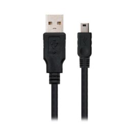 Cable USB 2.0 Nanocable 10.01.0401/ USB Macho - MiniUSB Macho/ 1m/ Negro