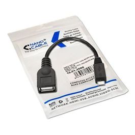 Cable USB 2.0 A a Micro USB B NANOCABLE 10.01.3500 15 cm Negro