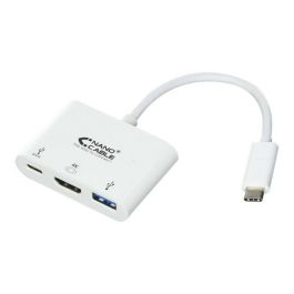Adaptador USB-C a HDMI NANOCABLE 10.16.4302 Full HD (15 cm) Blanco (1 unidad)