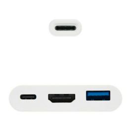 Adaptador USB-C a HDMI NANOCABLE 10.16.4302 Full HD (15 cm) Blanco (1 unidad)