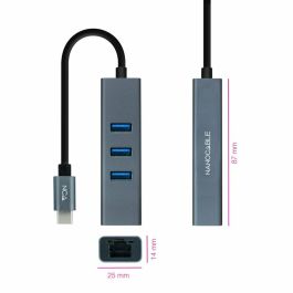 Adaptador USB a Ethernet NANOCABLE 10.03.0408