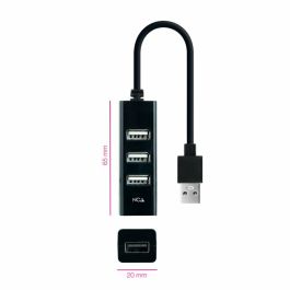 Hub USB NANOCABLE 10.16.4404 Negro