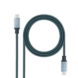 Cable USB-C 3.1 NANOCABLE 10.01.4102-COMB 2 m Negro/Gris
