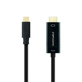 Cable USB-C a HDMI NANOCABLE 10.15.5132 Negro 1,8 m 4K Ultra HD