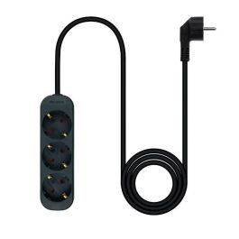 Regleta Nanocable 10.37.0004-NS-BK/ 4 Tomas de Corriente/ Cable 1.4m/ Negra