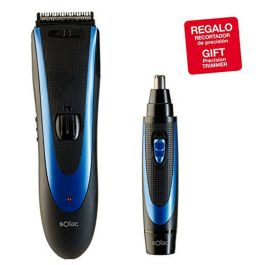 SET DE ARREGLO PERSONAL SOLAC PERFECT STYLE SET - CORTAPELOS RECARGABLE CUCHILLAS ACERO INOX + RECORTADOR PARA NARIZ Y OREJAS