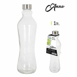 Botella de Cristal Anna 1 L Tapón metálico Metal Vidrio (12 Unidades)