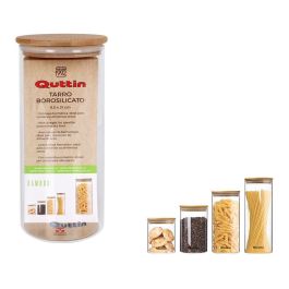 Tarro de Borosilicato 9.5 x 21 cm con Tapa de Bambú - Quttin (12 Unidades) Precio: 36.49999969. SKU: S2208979