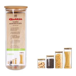 Tarro de Borosilicato 9.5 x 27 cm con Tapa de Bambú - Quttin (12 Unidades) Precio: 42.50000007. SKU: S2208980
