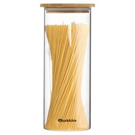Bote Quttin Bambú Vidrio de Borosilicato Apilable (10 x 26 cm)