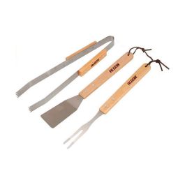 Set de 3 Accesorios para BBQ con Mango de Madera Algon (18 Unidades) Precio: 58.79000017. SKU: S2212278