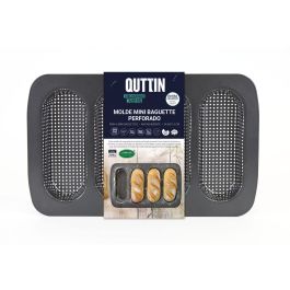 Molde para 4 Baguettes Perforado 34.6x21.5 cm - Quttin (12 Unidades)