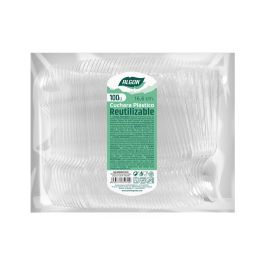 Set de 100 cucharas medianas transparentes de 16.6 cm - Algon (10 Cajas) Set de 100 cucharas medianas transparentes de 16.6 cm - Algon (10 Cajas)