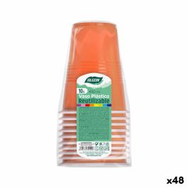 Set de vasos reutilizables Algon Naranja 48 Unidades 450 ml (10 Piezas)