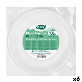 Set de platos reutilizables Algon Redondo Blanco Plástico 20,5 x 2 cm (6 Unidades) Precio: 35.50000003. SKU: B1AJPFXX6N