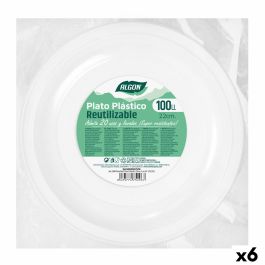 Set de platos reutilizables Algon Redondo Blanco Plástico 22 x 22 x 1,5 cm (6 Unidades) Precio: 50.94999998. SKU: B18XVTGP7H