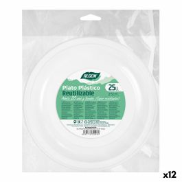 Set de platos reutilizables Algon Redondo Blanco Plástico 25 x 25 x 1,5 cm (12 Unidades) Precio: 32.95000005. SKU: B1DWZ7PEJY